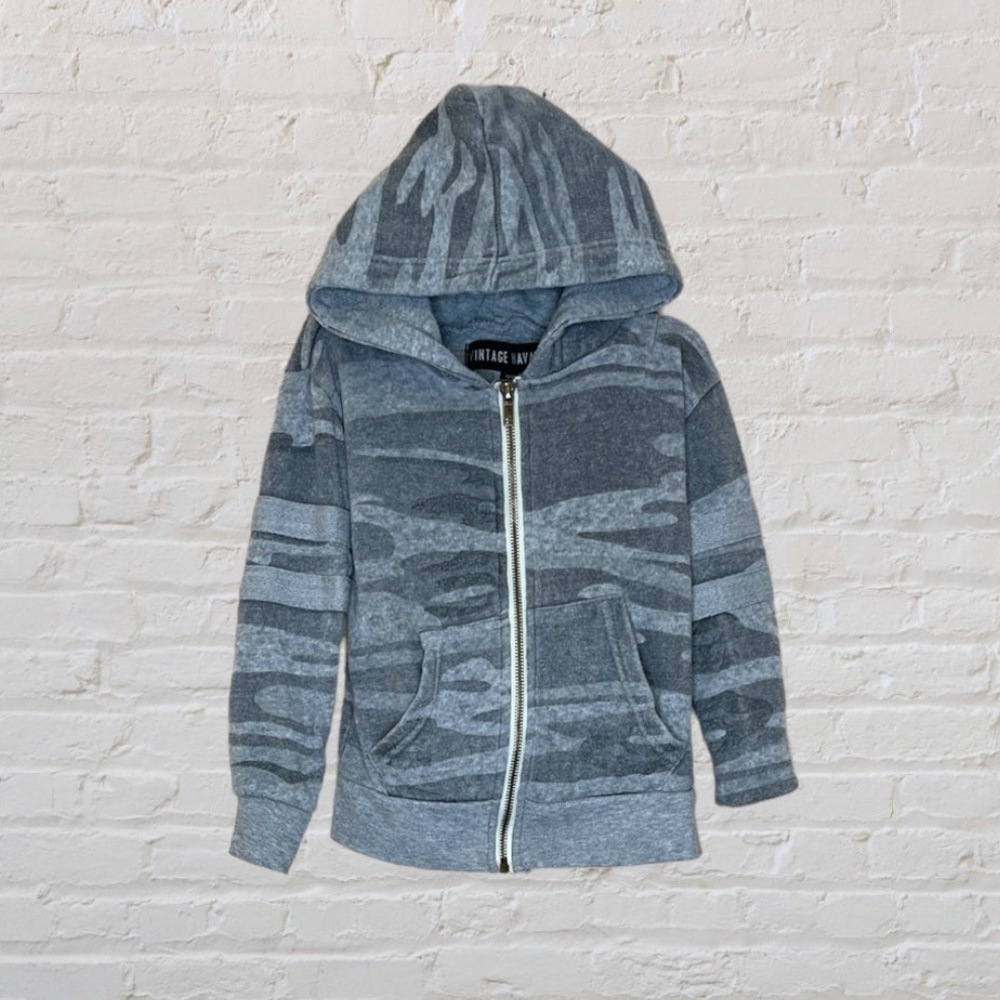 Vintage Havana Grayscale Camo Hoodie​